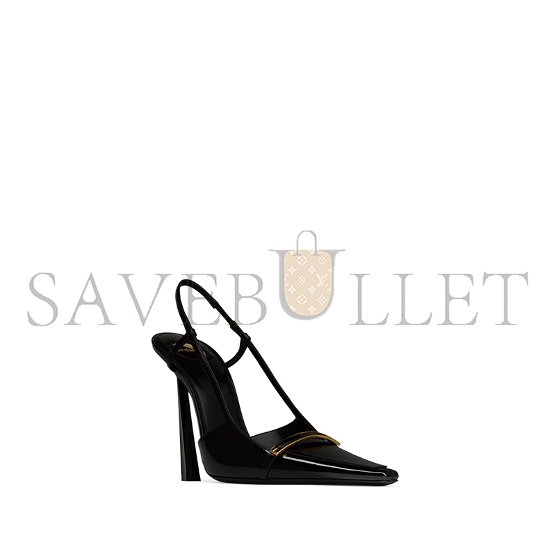 YSL JACQUELINE SLINGBACK PUMPS IN PATENT LEATHER 8061261TVAT1000